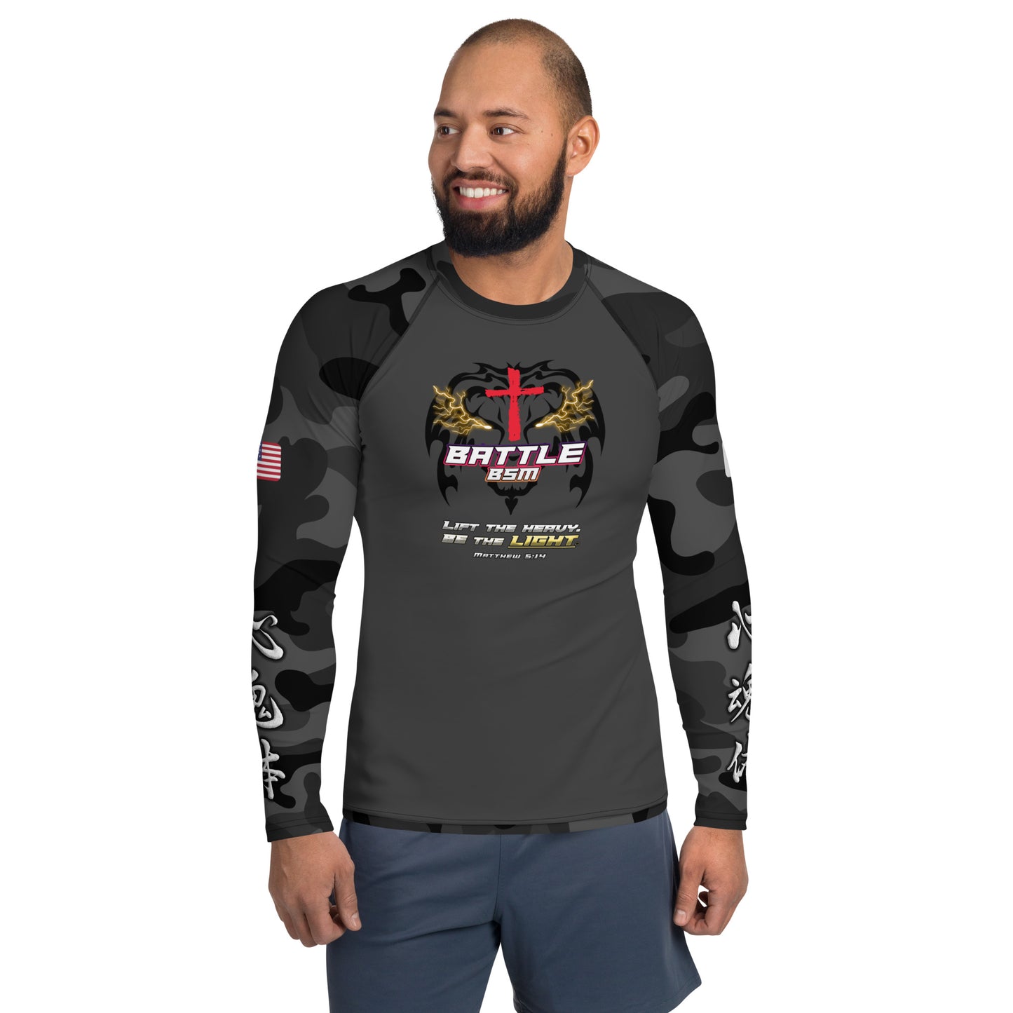 B:BSM Genesis Men's Rash Guard (Dark Variant)