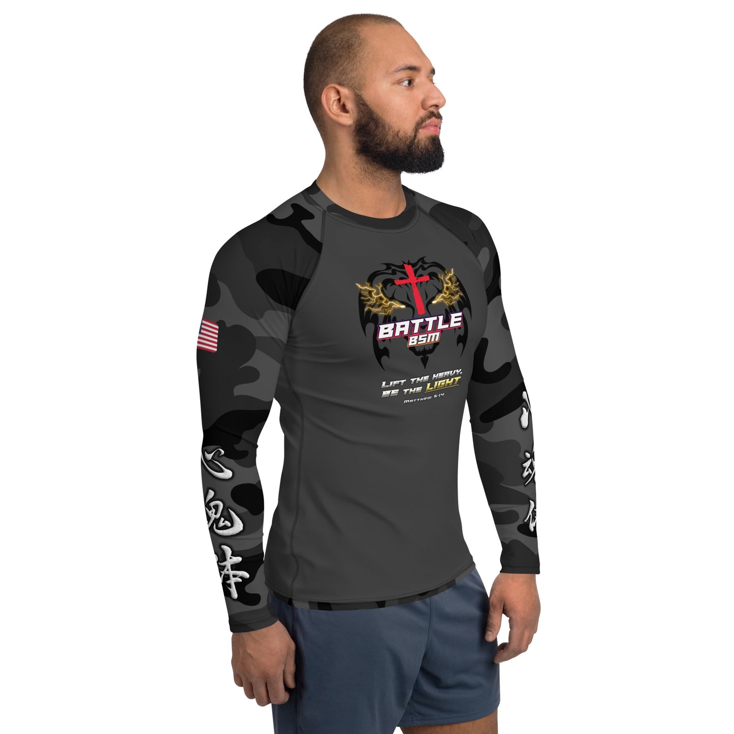 B:BSM Genesis Men's Rash Guard (Dark Variant)